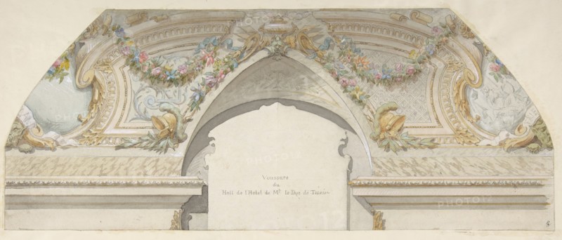 Design for Hôtel de Trevise, Paris, second half 19th century.
