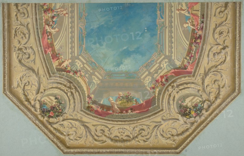 Design for Octagonal Ceiling in the Pless House, Berlin, second half 19th century.