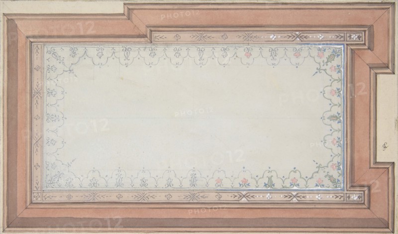 Design for the painted decoration of a ceiling, 1830-97.