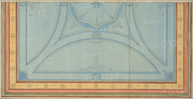 Design for the painted decoration of a ceiling, second half 19th century.