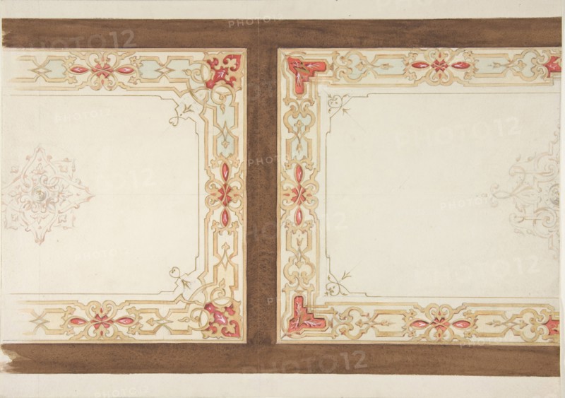 Designs for painted panels, 1830-97.
