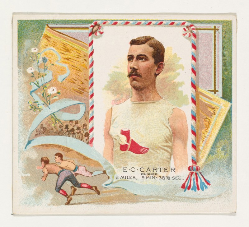 E.C. Carter, Runner, from World's Champions, Second Series (N43) for Allen & Ginter Cigarettes, 1888.