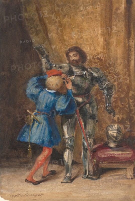 Goetz von Berlichingen Being Dressed in Armor by His Page George, 1826-27.