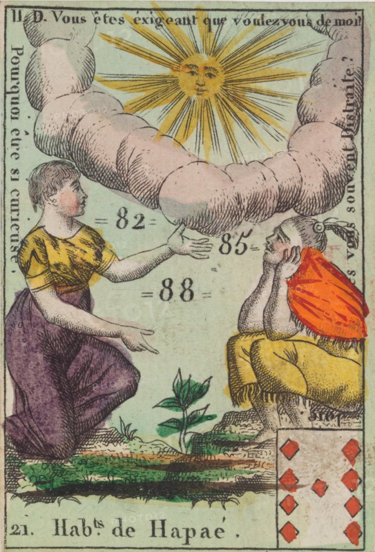 Hab.t de Hapae from Playing Cards (for Quartets) 'Costumes des Peuples Étrangers', 1700-1799.