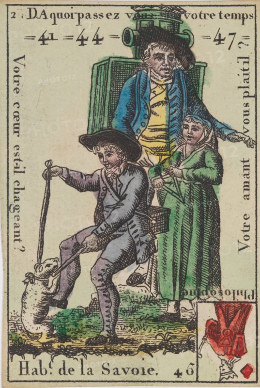Hab.t de la Savoie from Playing Cards (for Quartets) 'Costumes des Peuples Étrangers', 1700-1799.