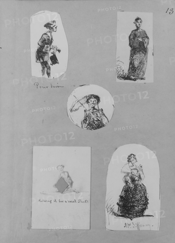 Holding it for a "Crack Shot!" (from Sketchbook), 1854-55.