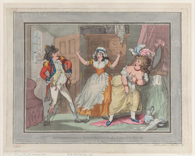 Interruption or Inconvenience of a Lodging House, [April 1, 1789], reissued April 1, 1824.