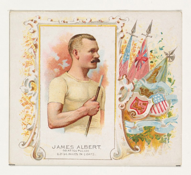 James Albert, Go As You Please, from World's Champions, Second Series (N43) for Allen & Ginter Cigarettes, 1888.
