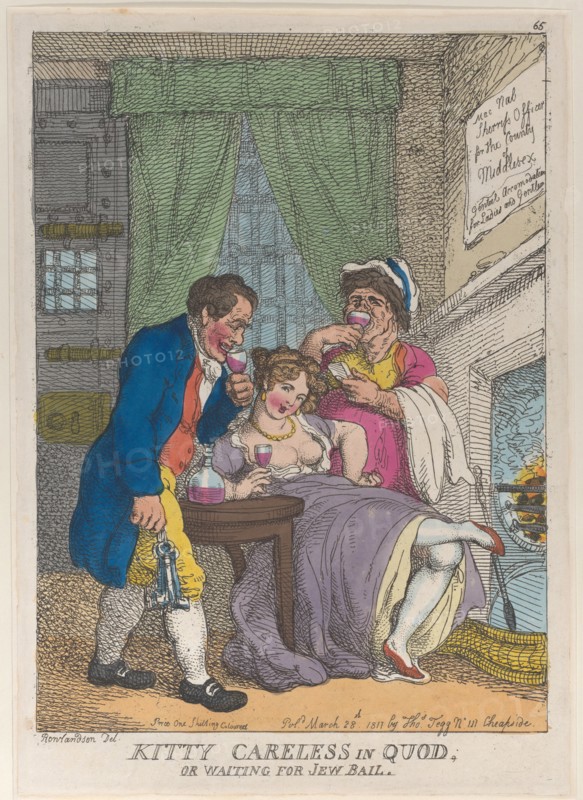 Kitty Careless in Quod or Waiting for Jew Bail, March 28, 1811.