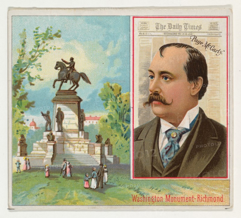 Page McCarty, The Richmond Daily Times, from the American Editors series (N35) for Allen & Ginter Cigarettes, 1887.