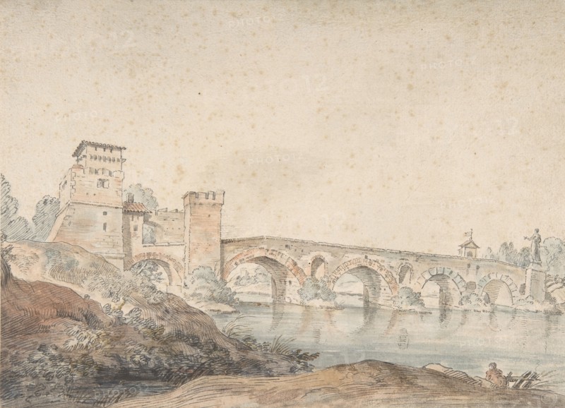 Ponte Molle, Rome, 18th century.