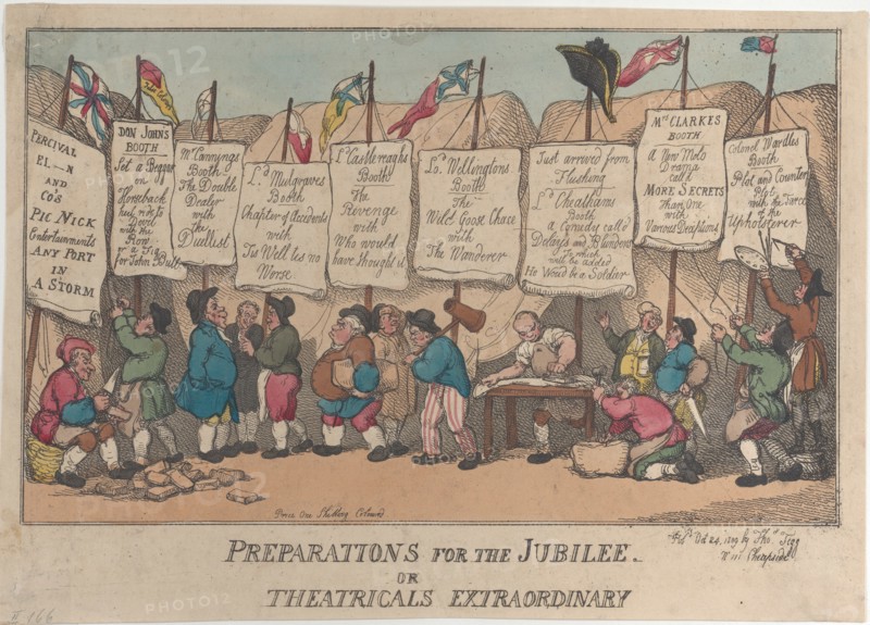Preparations for the Jubilee or Theatricals Extraordinary, October 24, 1809.