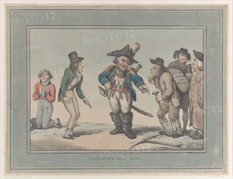 Preparing for a Duel, January 12, 1795.