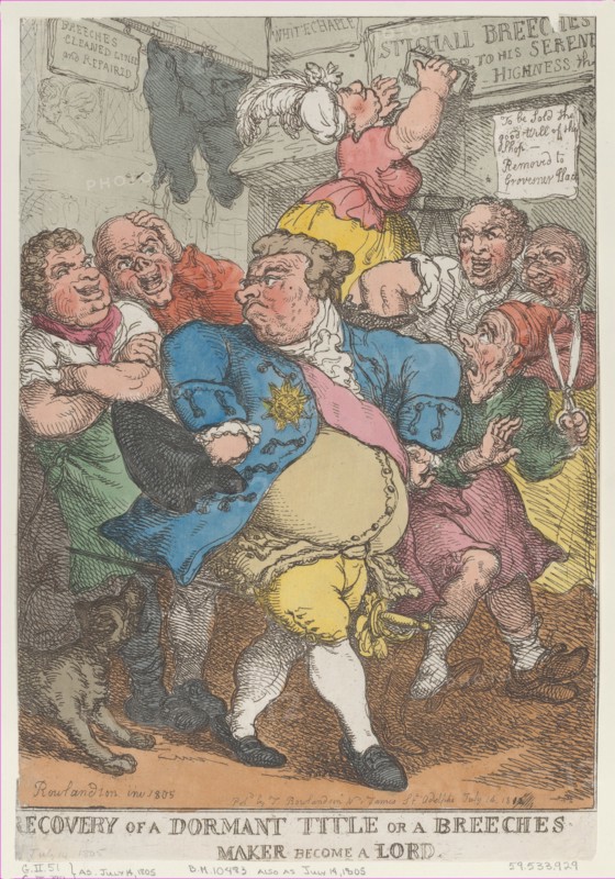 Recovery from a Dormant Title or a Breeches Maker Become a Lord, [July 14, 1805], reissued July 14, 1812.