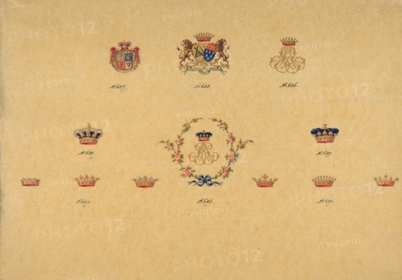 Sheet of Monogram Designs, 19th century.