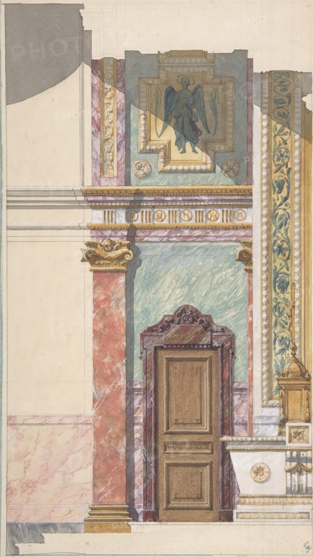Side View of Design for Altar, second half 19th century.