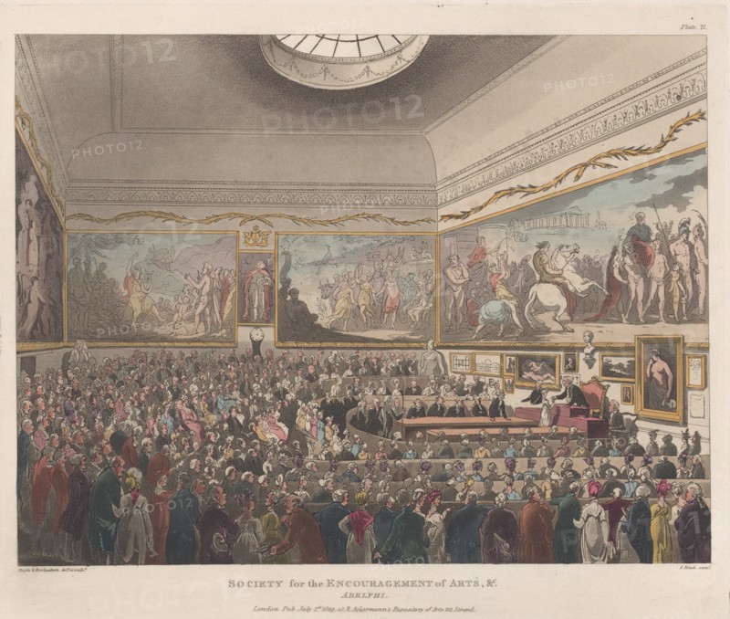 Society for the Encouragement of Arts etc., Adelphi, July 1, 1809.