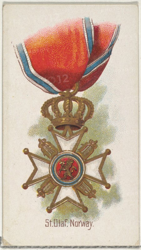 St. Olaf, Norway, from the World's Decorations series (N30) for Allen & Ginter Cigarettes, 1890.