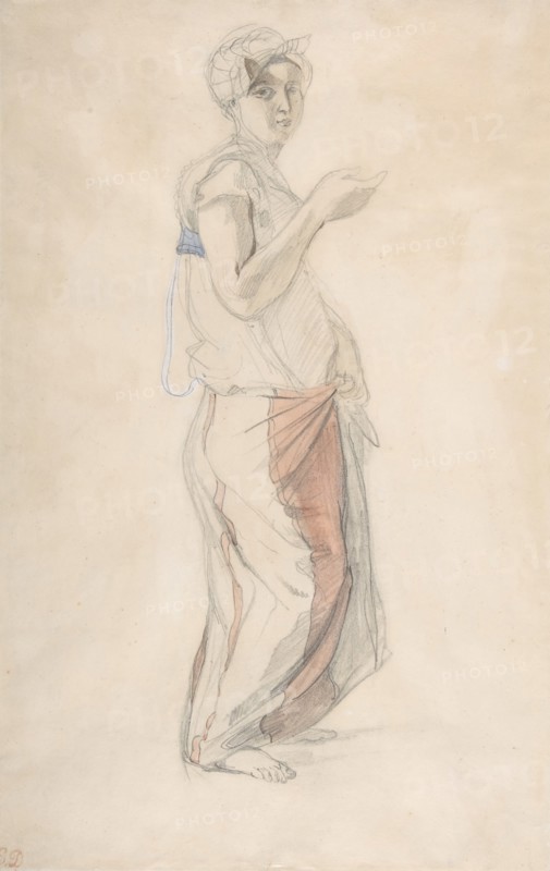 Standing Woman in Moroccan Costume, ca. 1834.