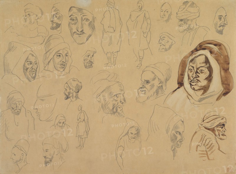 Studies of Arab Heads and Figures, after 1832.