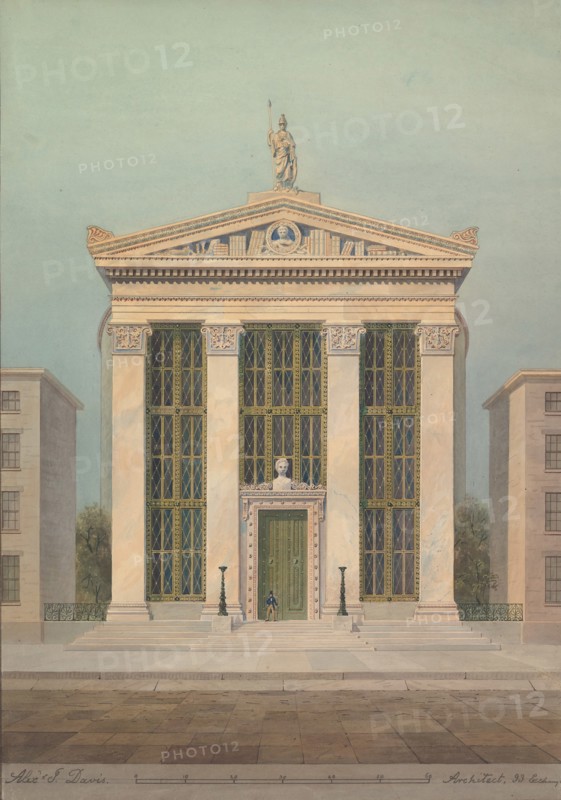 Study for the Astor Library, New York, 1843.