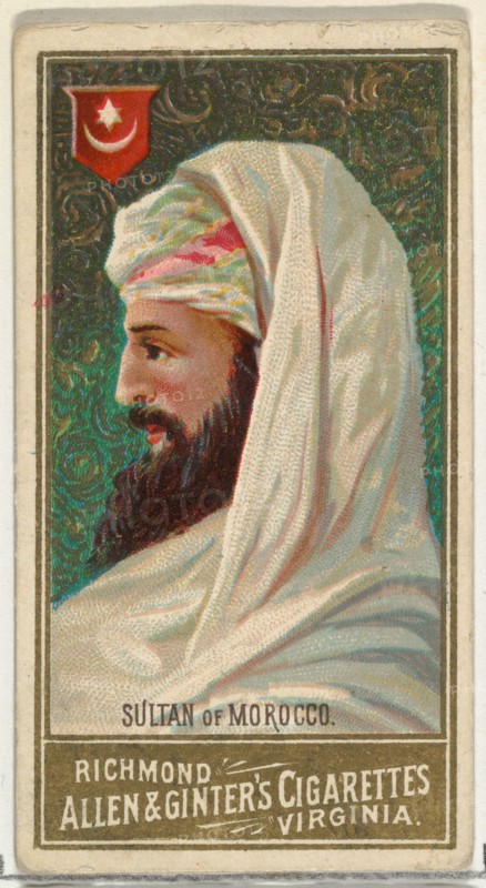 Sultan of Morocco, from World's Sovereigns series (N34) for Allen & Ginter Cigarettes, 1889.