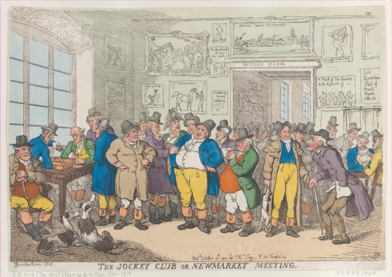 The Jockey Club or Newmarket Meeting, October 10, 1811.