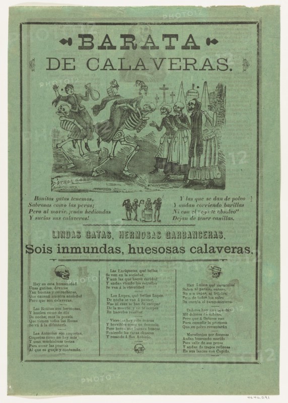 The sale of skeletons, 1907.