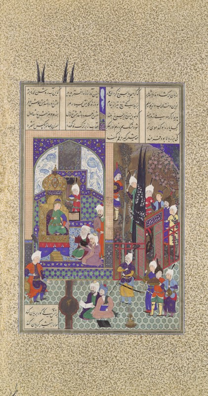 The Shah's Wise Men Approve of Zal's Marriage, Folio 86v from the Shahnama (Book of Kings) of Shah Tahmasp, ca. 1525-30.