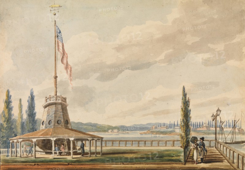 The Traveler's First View of New York?The Battery and Flagstaff, 1811-ca. 1813.