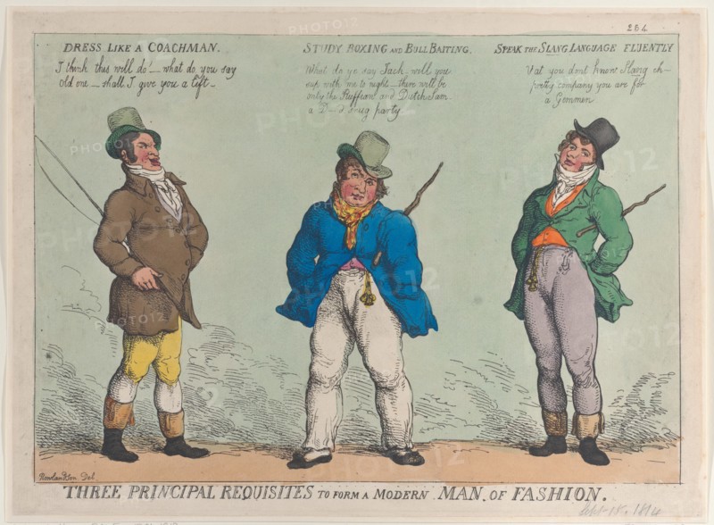 Three Principal Requisites to Form a Modern Man of Fashion, September 15, 1814.