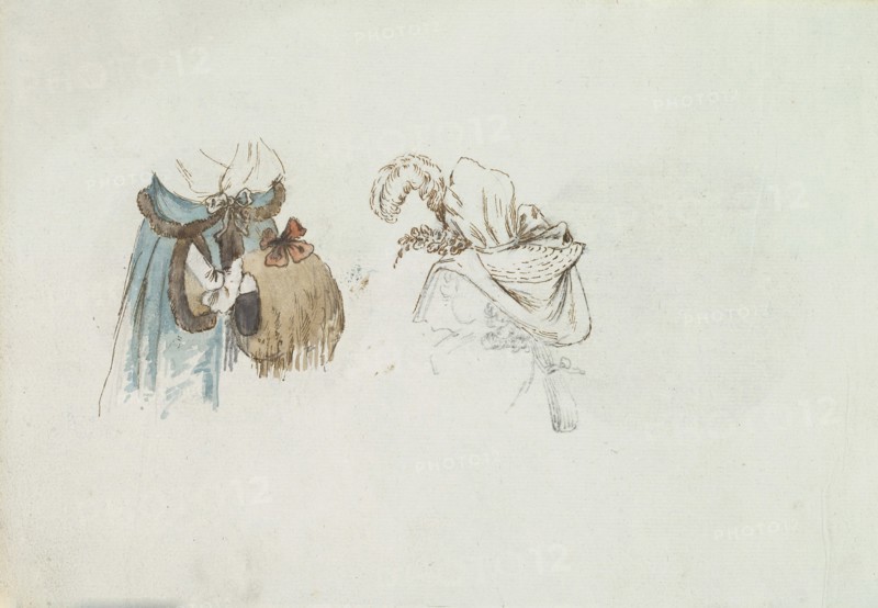 Two Costume Sketches, ca. 1785-90.