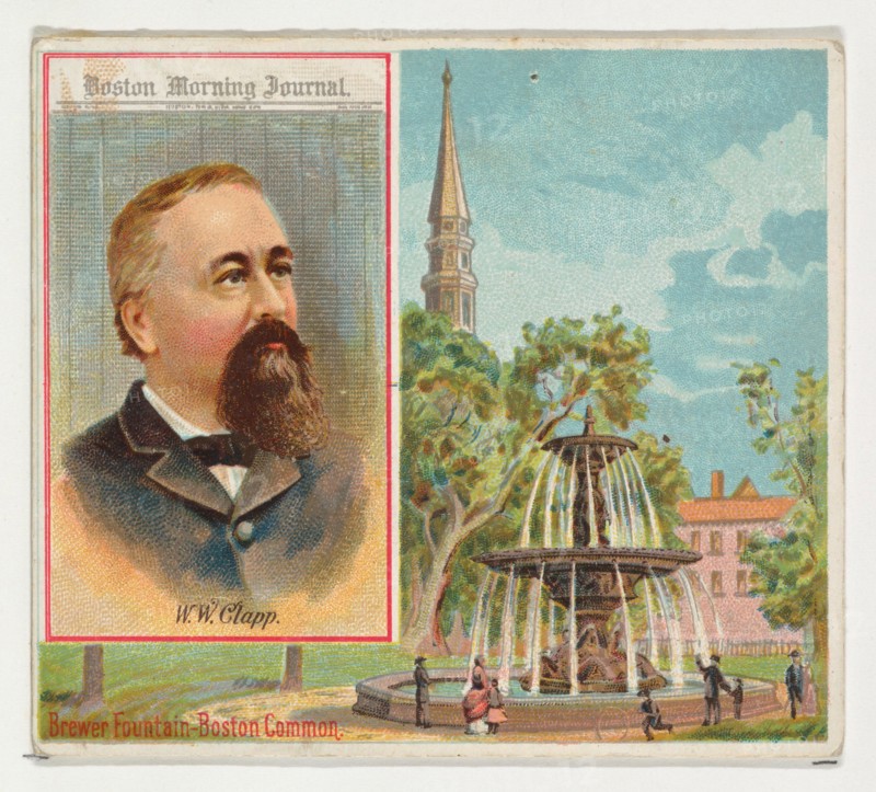 W.W. Clapp, Boston Morning Journal, Philadelphia Public Ledger, from the American Editors series (N35) for Allen & Ginter Cigarettes, 1887.
