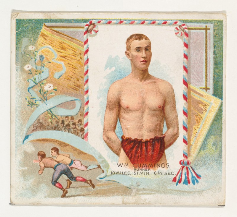 William Cummings, Runner, from World's Champions, Second Series (N43) for Allen & Ginter Cigarettes, 1888.