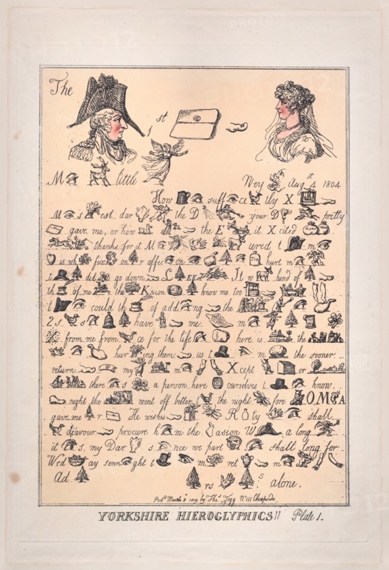 Yorkshire Hieroglyphics, Plate 1, March 8, 1809.
