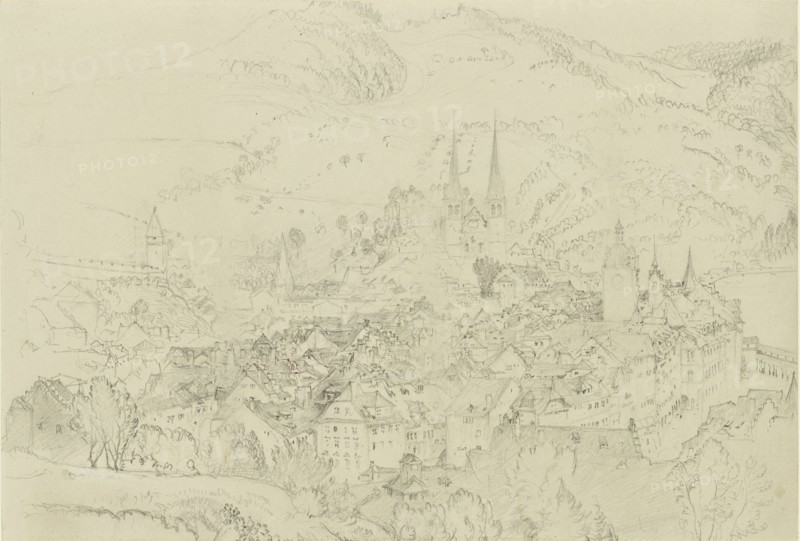 View of Luzern from above, October - December 1861.