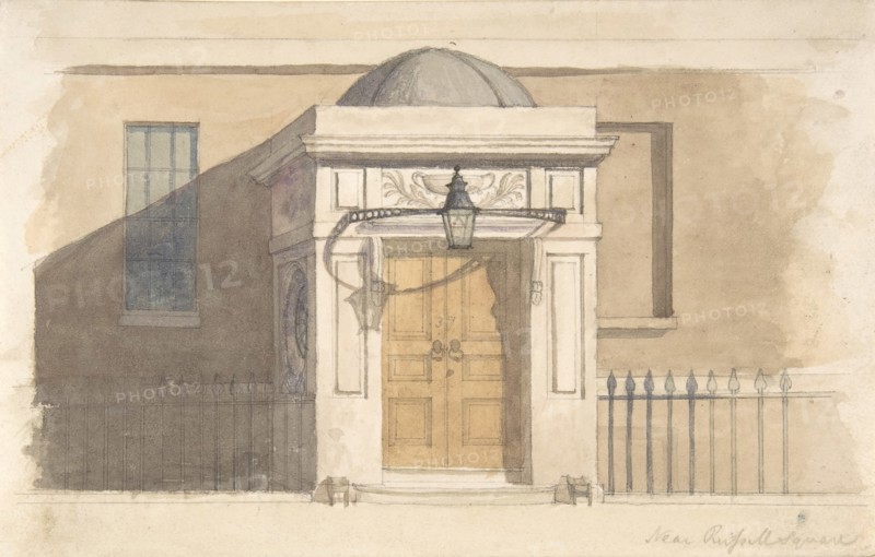 Domed Projecting Rectangular Entrance to a House near Russell Square, 19th century.
