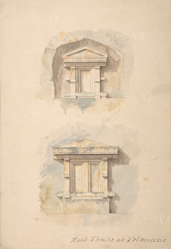 Rock Tombs at Telmissus, 19th century.