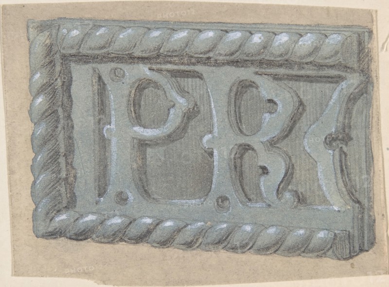 Metal Object, with Initials "PR", for Church, second half 19th century.