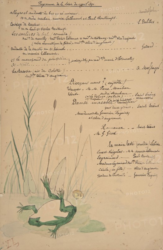 Program for the Evening of April 11, 1891, 1891.