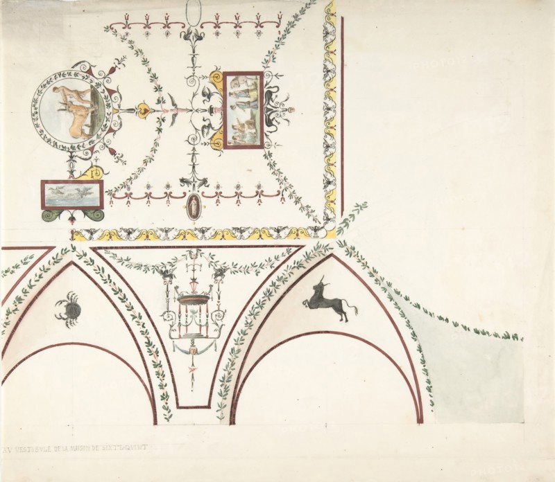 Design for a Vestibule, 19th century.