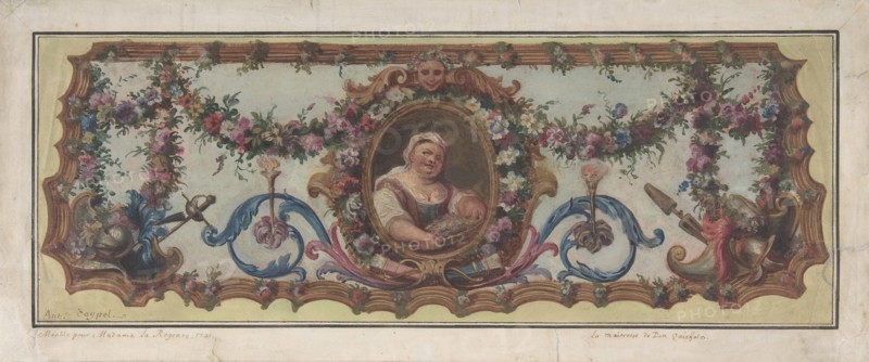 Design for a Tapestry Seat of a Sofa, 1721.