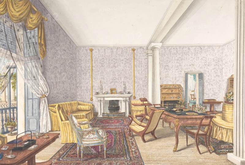 Design for interior, ca. 1830.