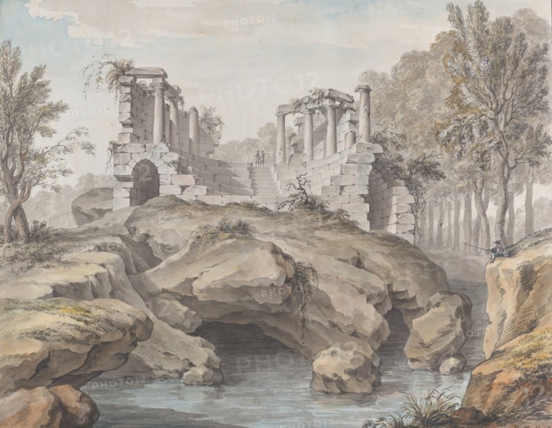 Design for a Naumachia, in the gardens at Chateau d'Enghien, Belgium, 1782.