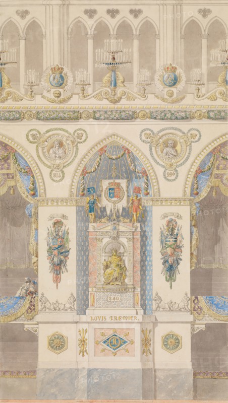 Interior Elevation, Reims Cathedral, n.d..