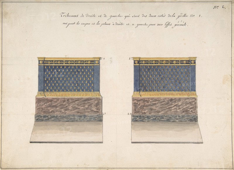Right and Left Tribunes, .