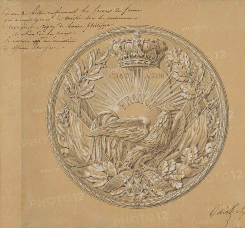 Design for the Medal to Commemorate the Charter of 1830, 1830.