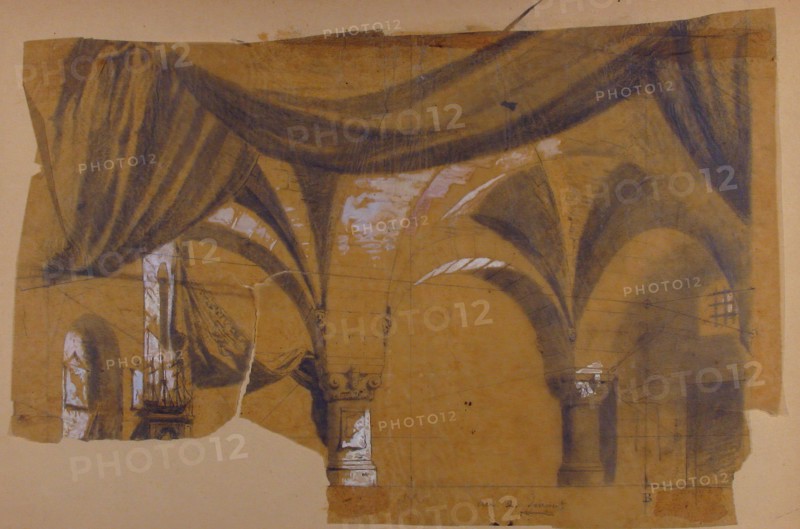 Design for a Stage Set at the Opéra, Paris, 1830-90.