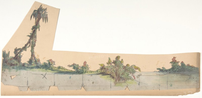 Design for a Stage Set at the Opéra, Paris, 1828-90.
