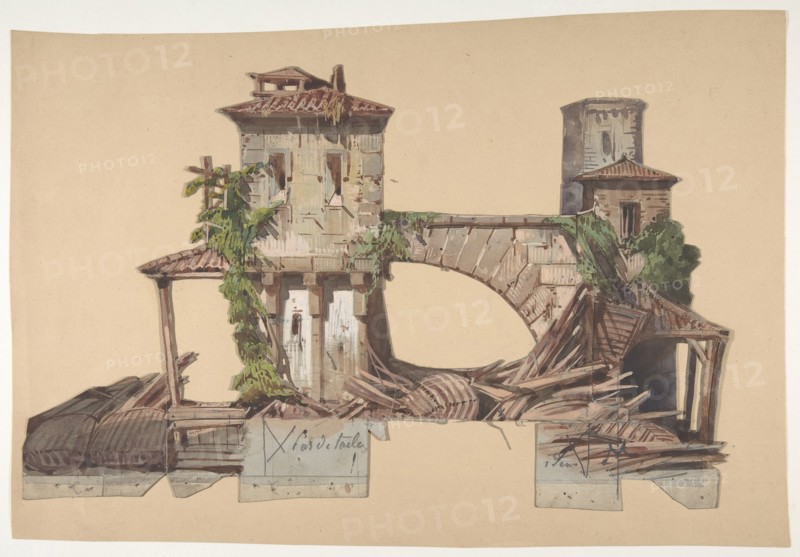 Design for a Stage Set at the Opéra, Paris, 1830-90.